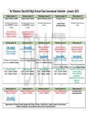 churchill high school schedule